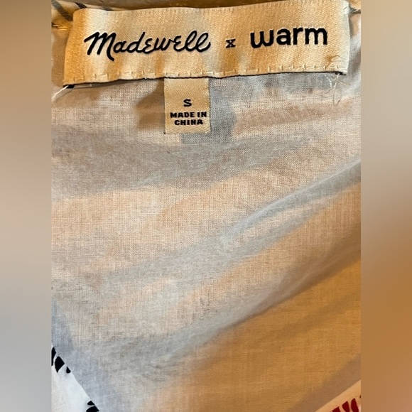 Women Madewell x Warm Cream Floral Tie-Neck Mini Dress (S) - Picture 6 of 8